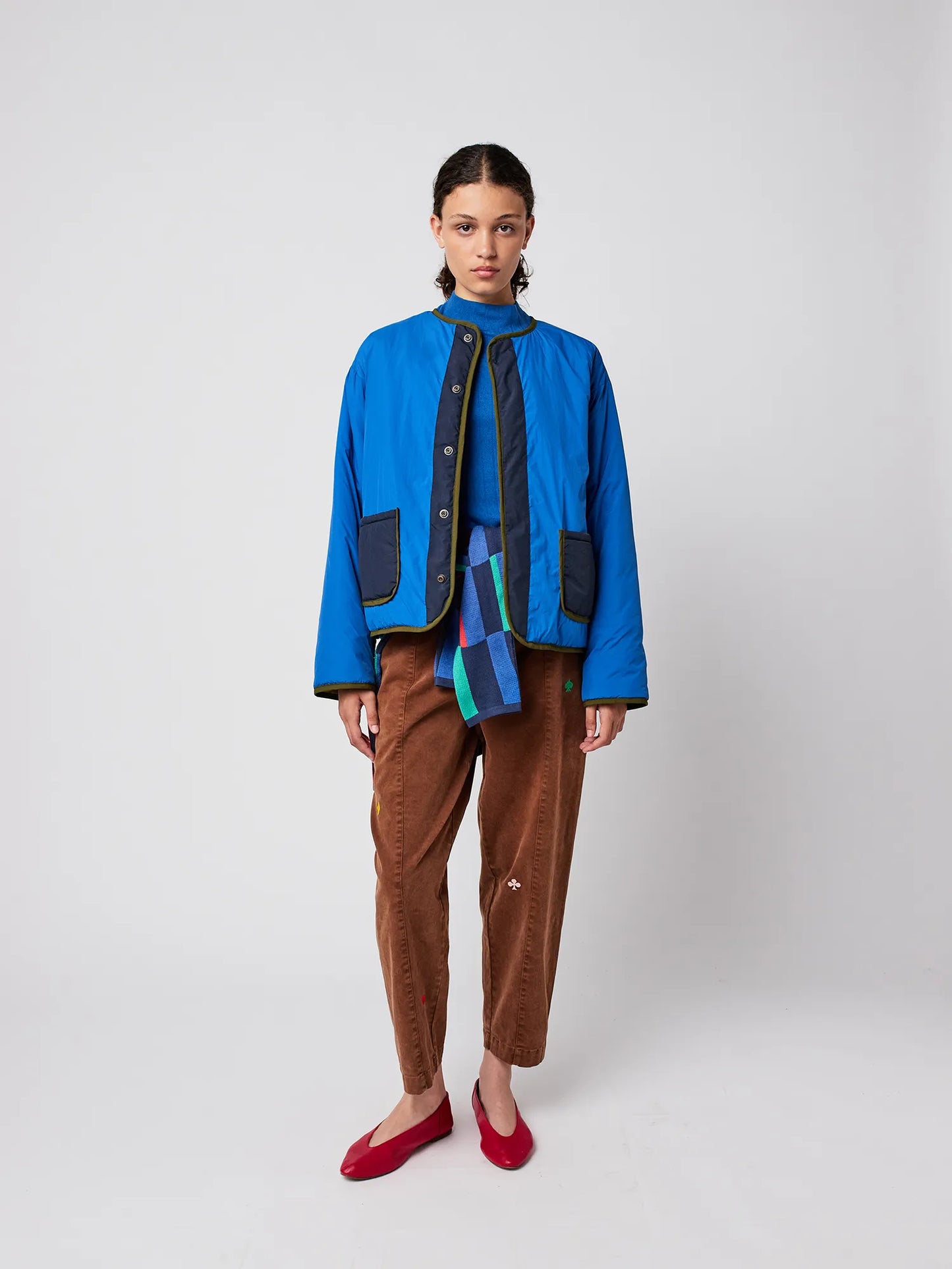 Color block reversible jacket