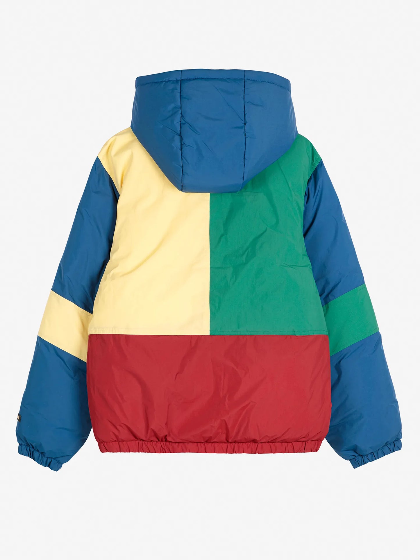 Color block padded puffer