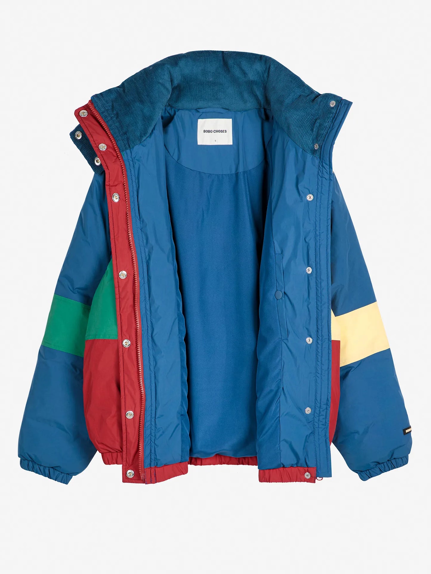 Color block padded puffer