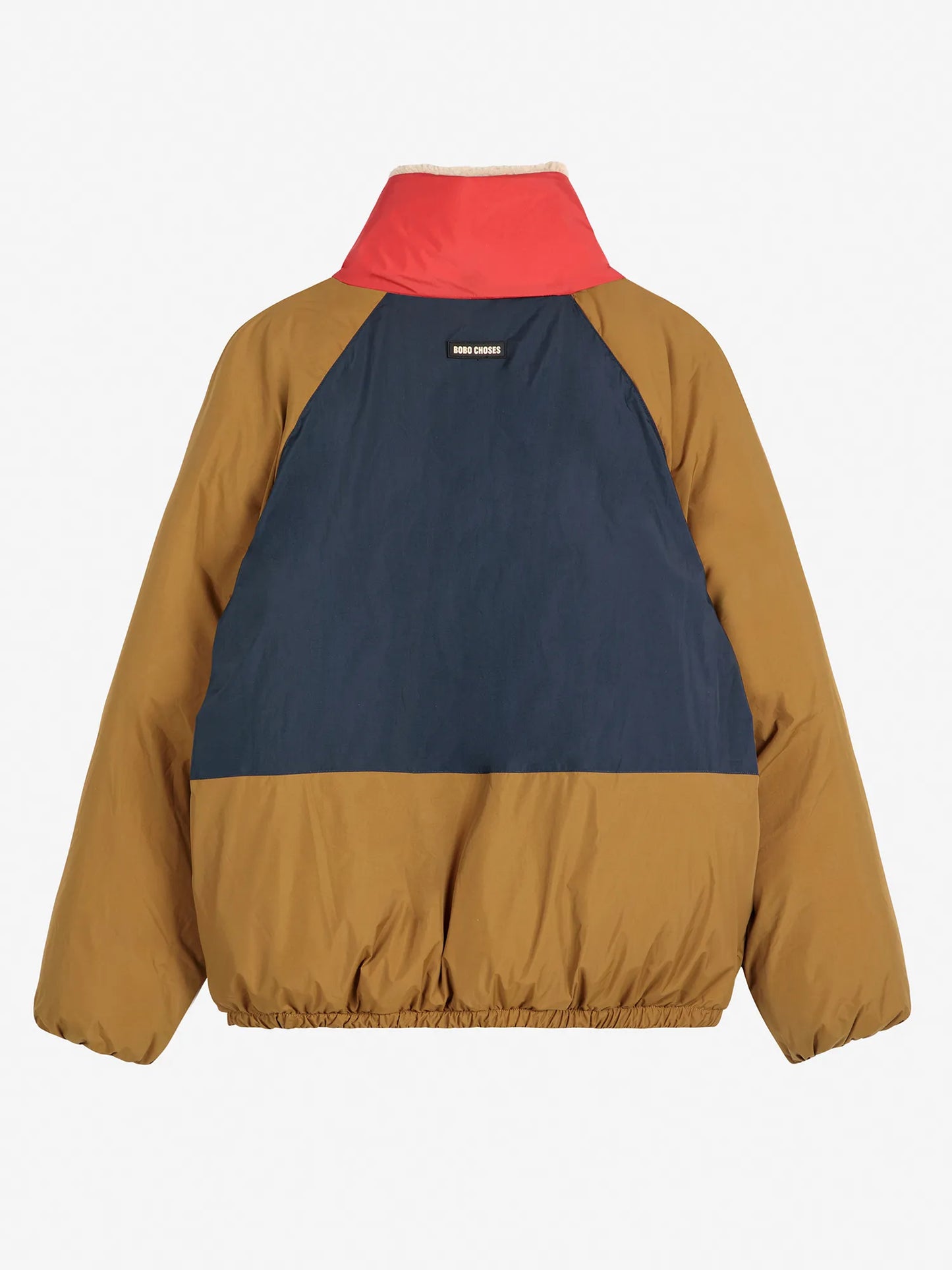 Color block ranglan sleeve padded puffer