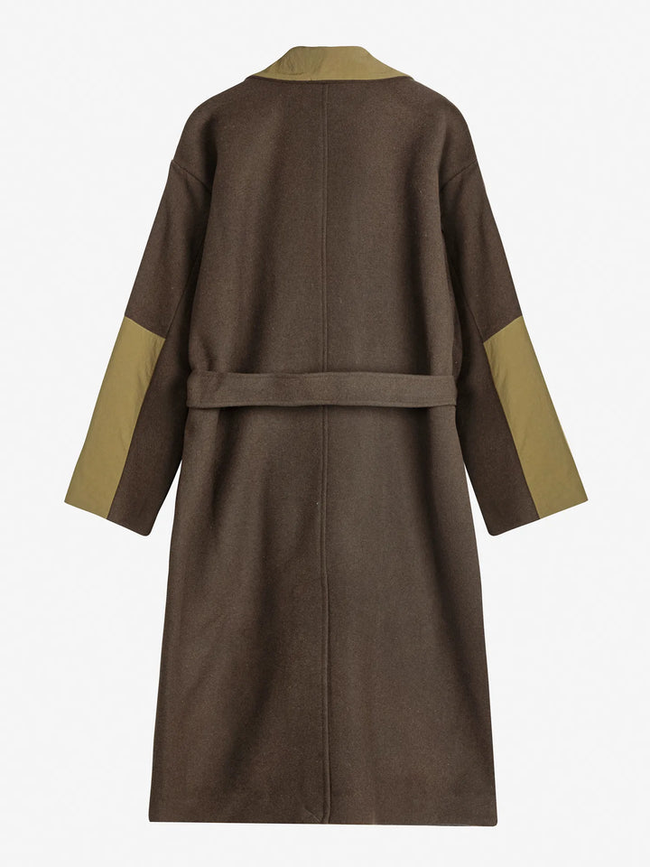 Wool blend long coat