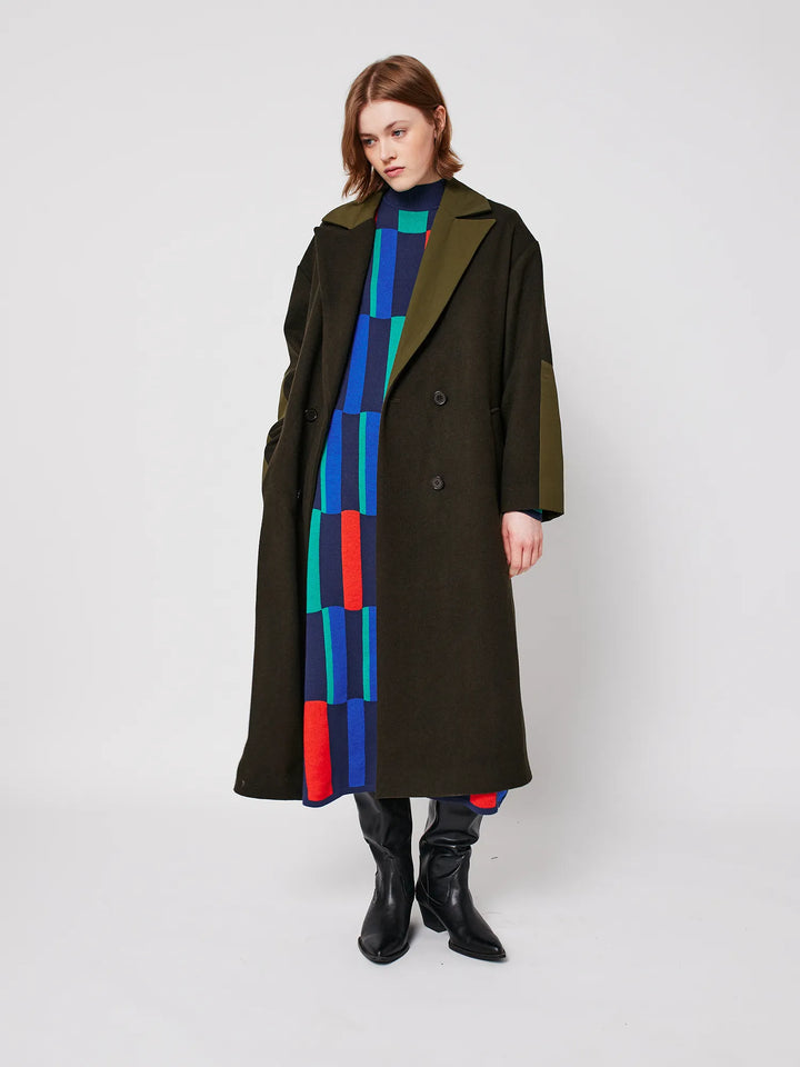 Wool blend long coat