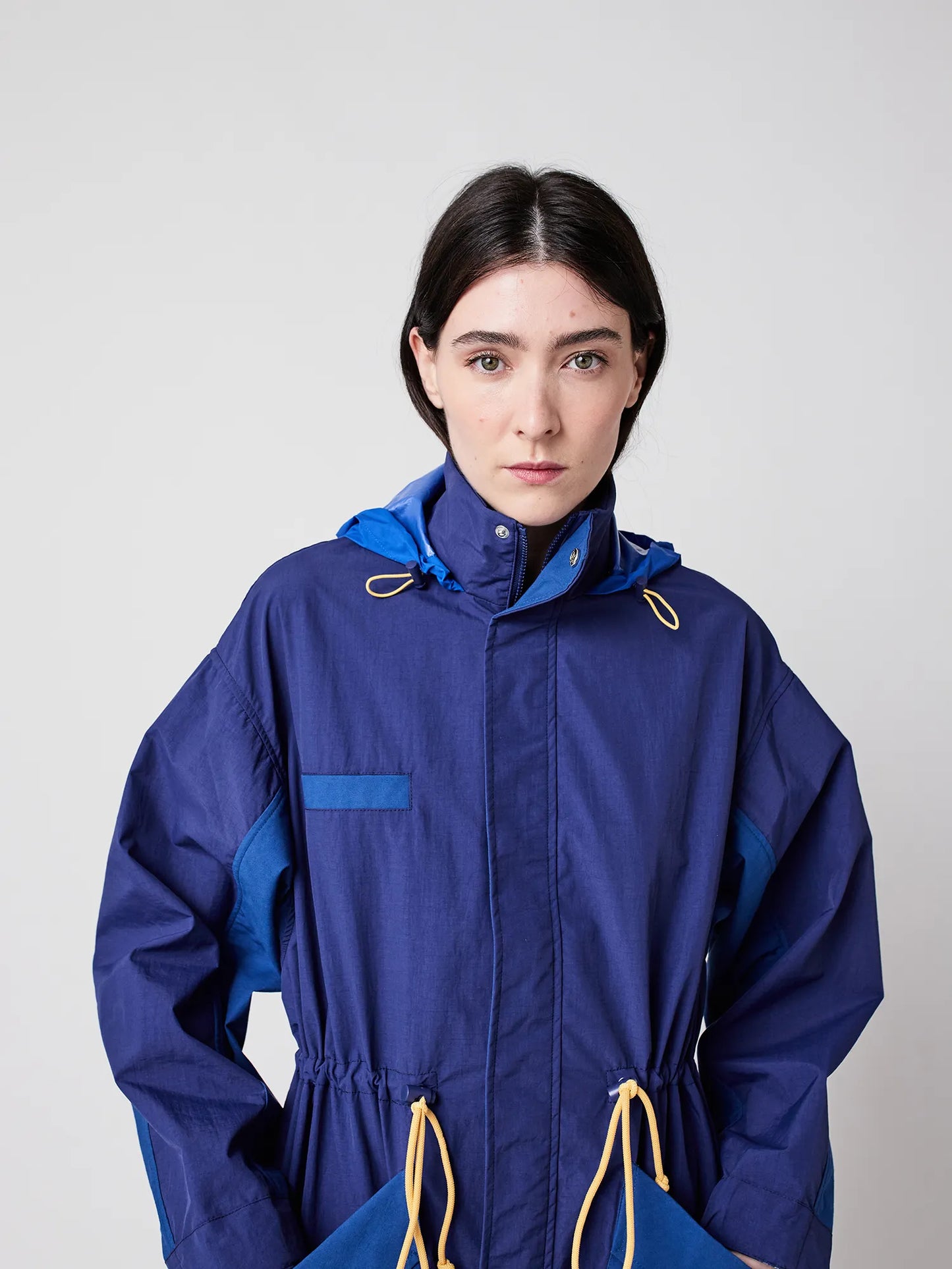 Blue raincoat