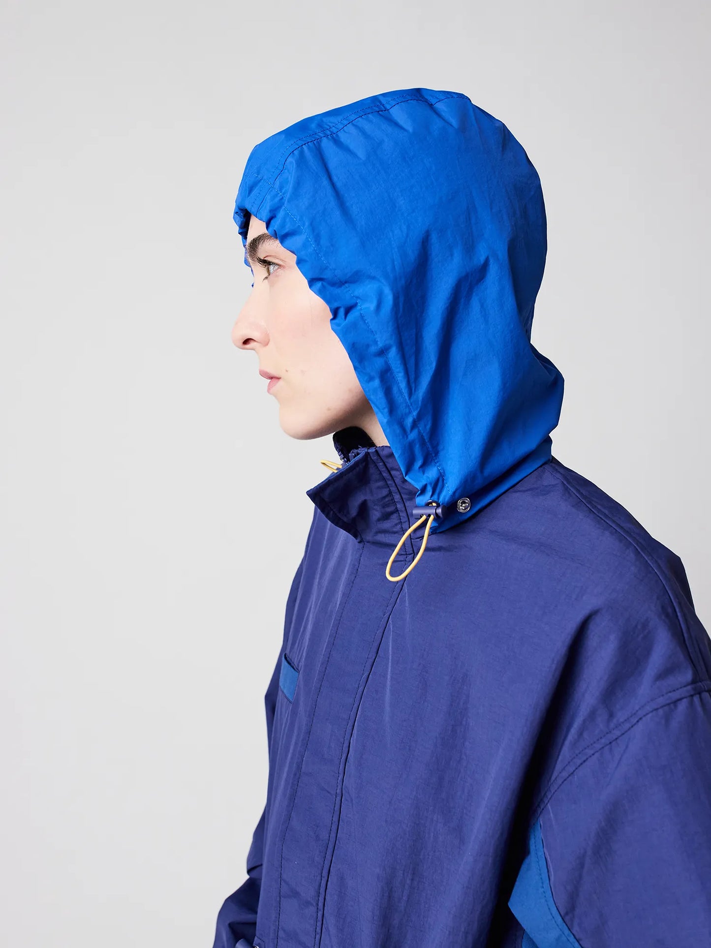 Blue raincoat