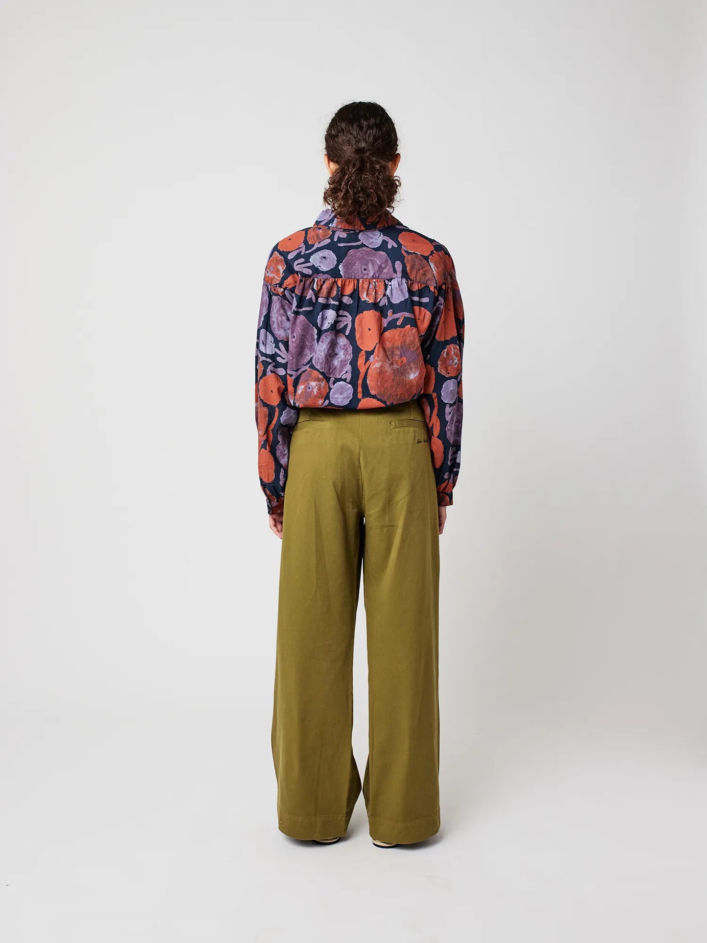Chemise froncée motif Dahlia