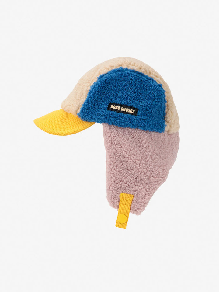 Bobo Choses color block sheepskin chapka