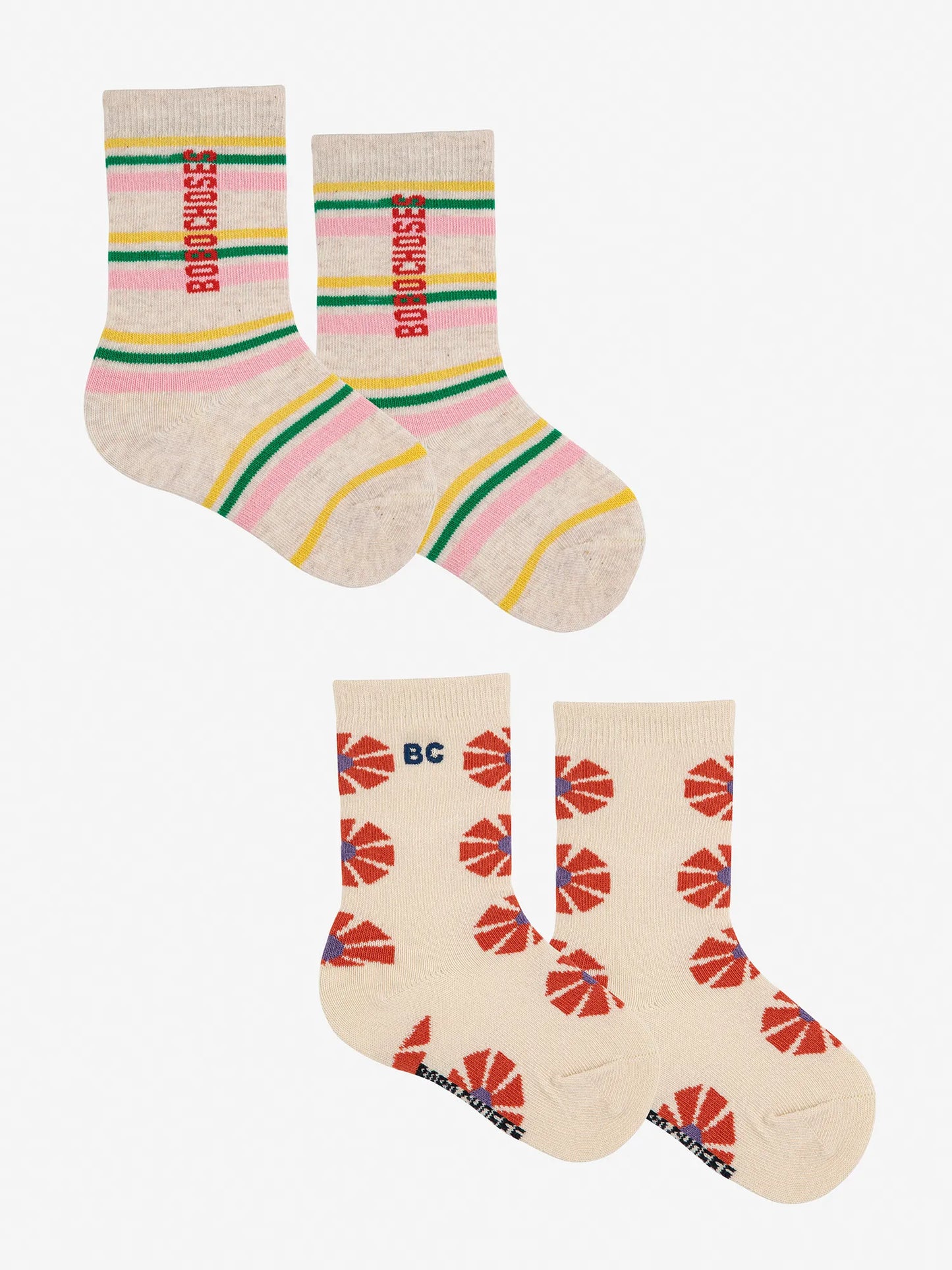 Joc 2 parells de mitjons llargs stripes estampat Kaleidoscope