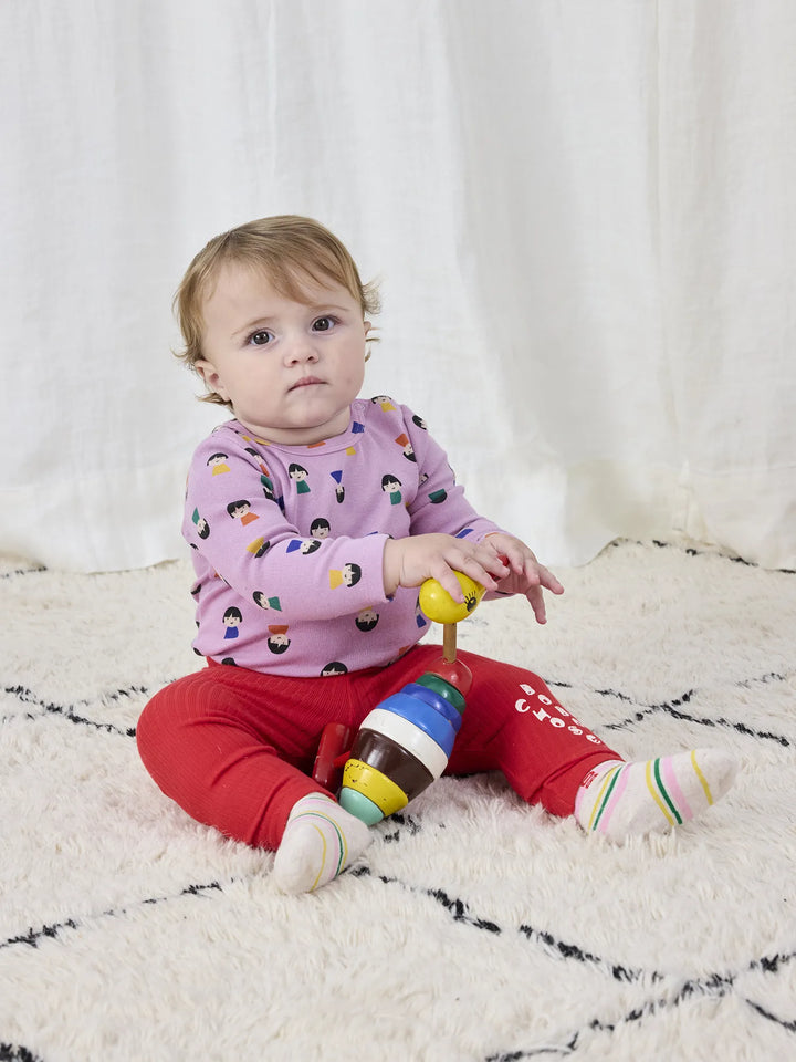 Kaleidoscope all over stripes long socks pack x2