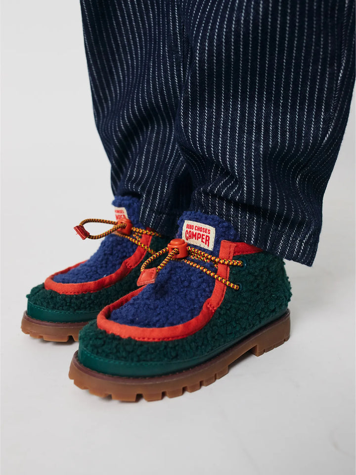 Bobo Choses x Camper Compas Wallabee sheepskin shoes
