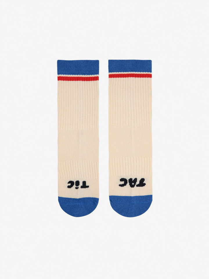 Tic Tac Toe color block long socks