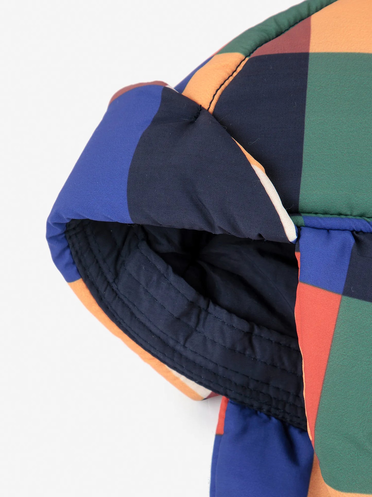 Multicolor Tiles chapka & mittens set