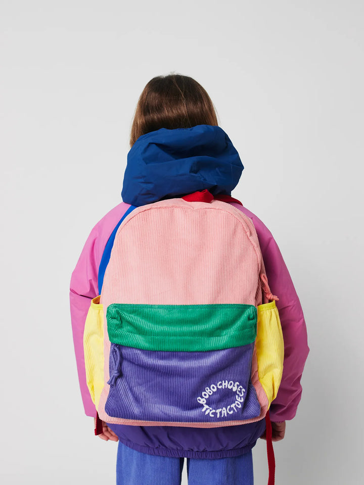 Tic Tac Toe color block corduroy school set