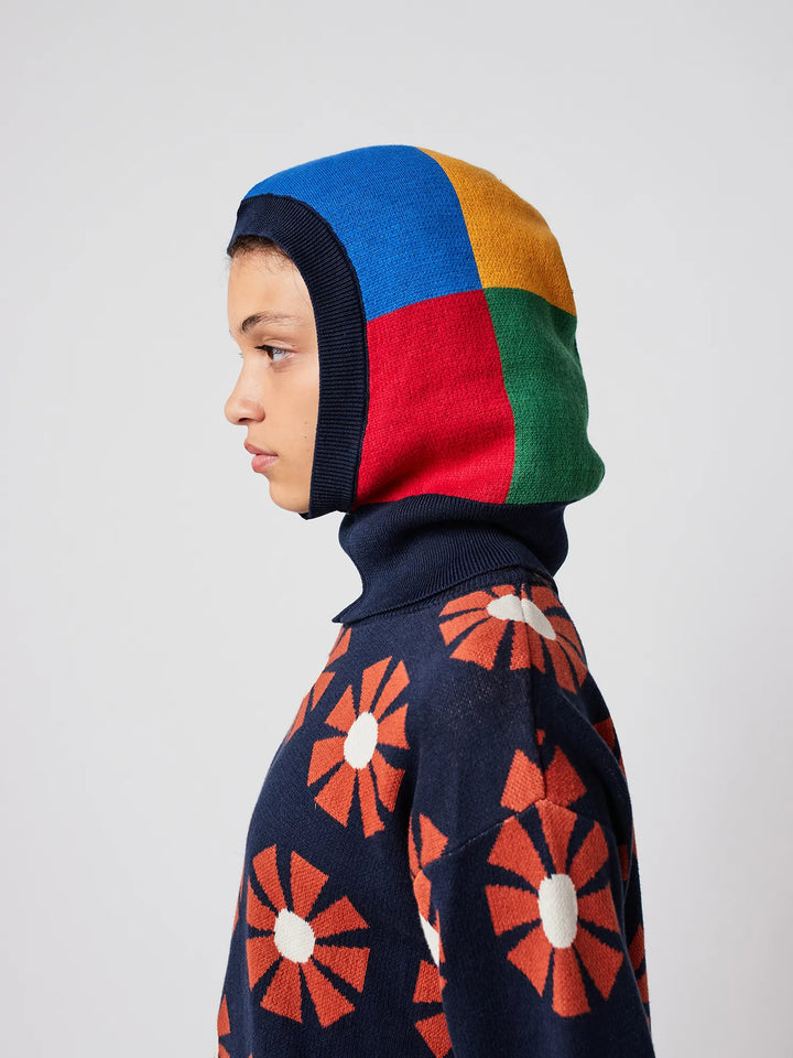 Color Block knitted balaclava