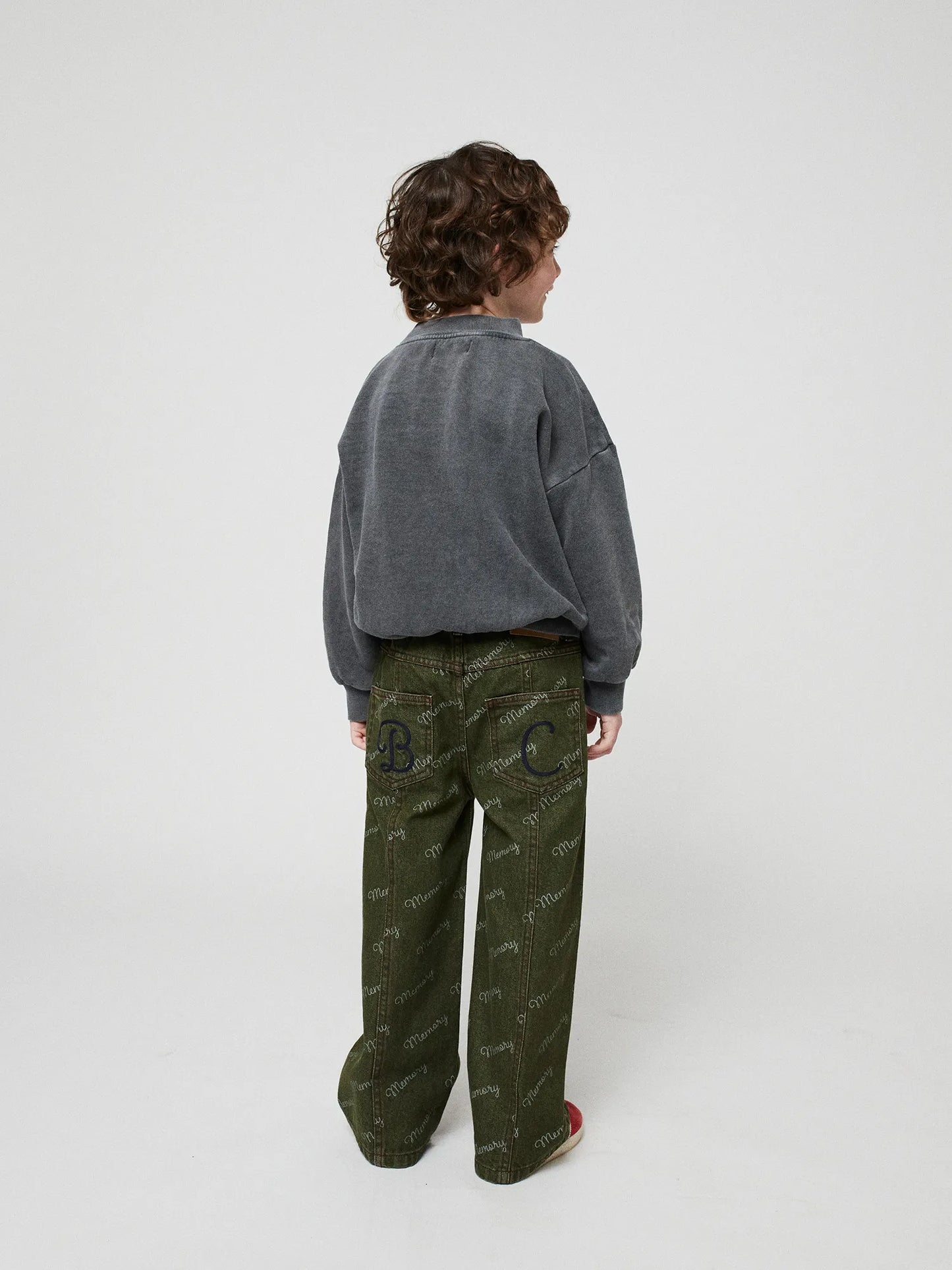 Memory all over denim pants