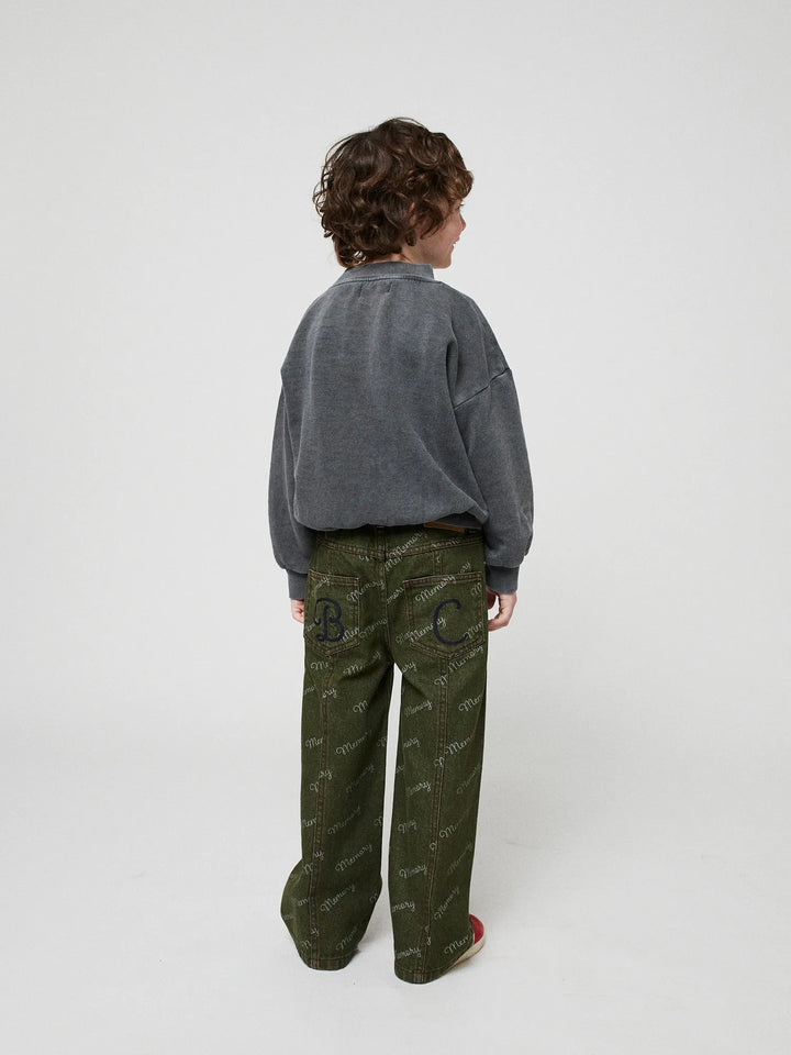 Memory all over denim pants
