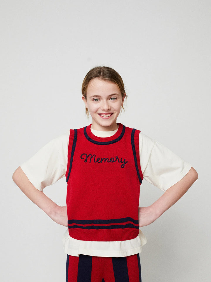 Memory knitted vest