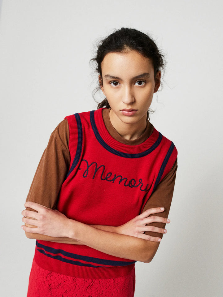 Memory knitted vest