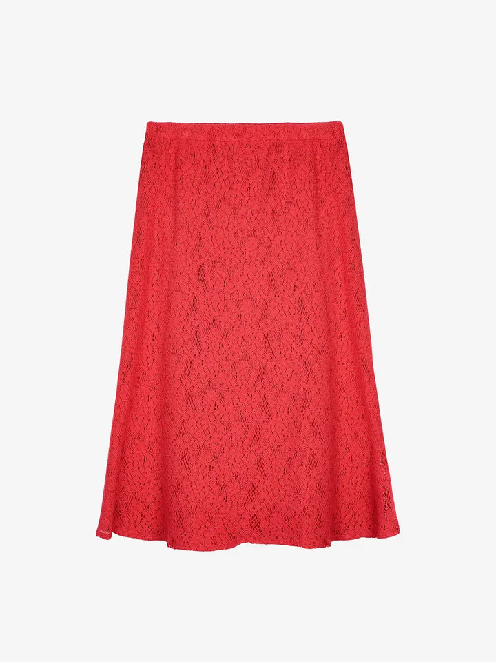 Lace midi skirt