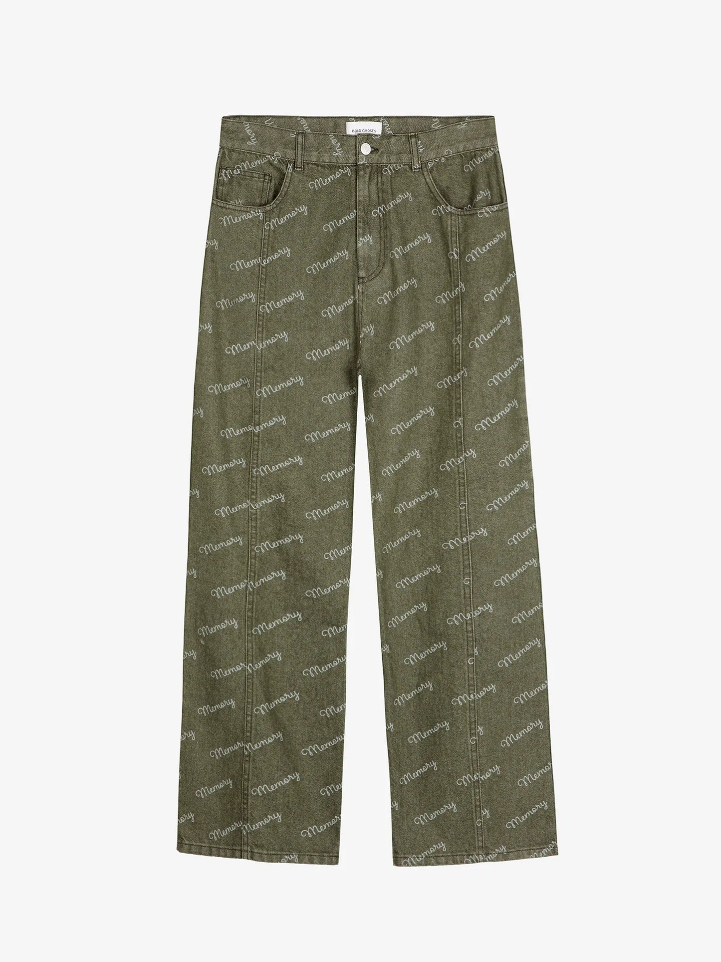 Memory all over denim pants