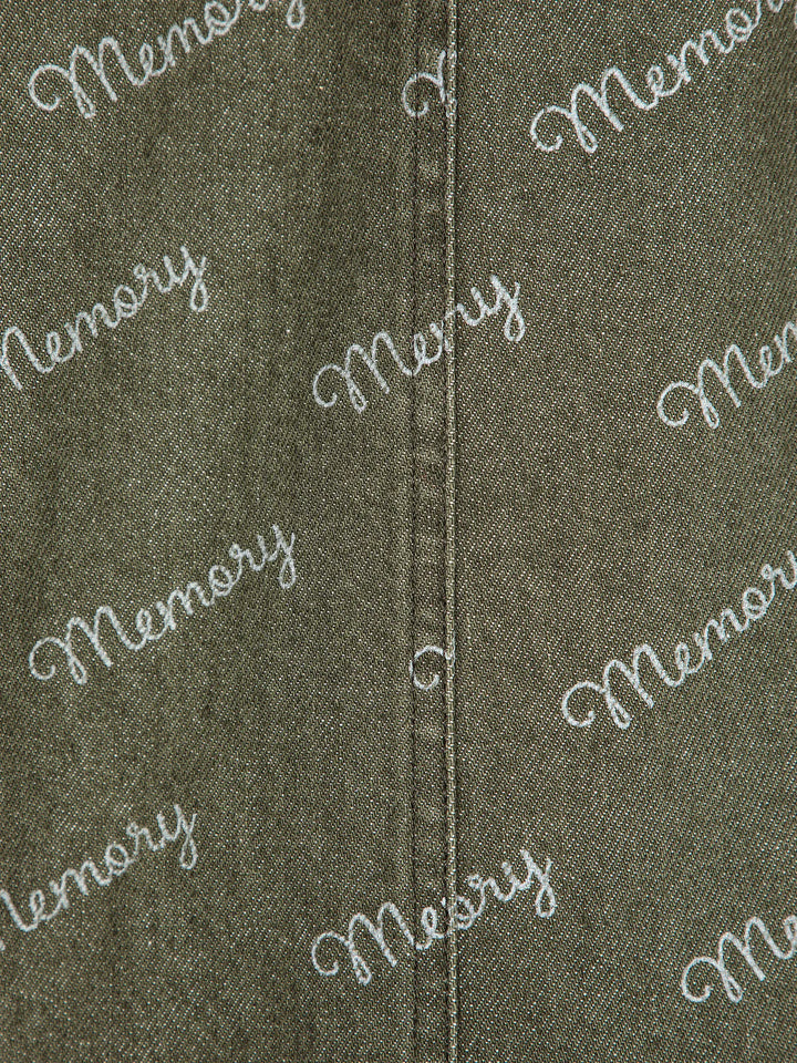 Memory all over denim pants