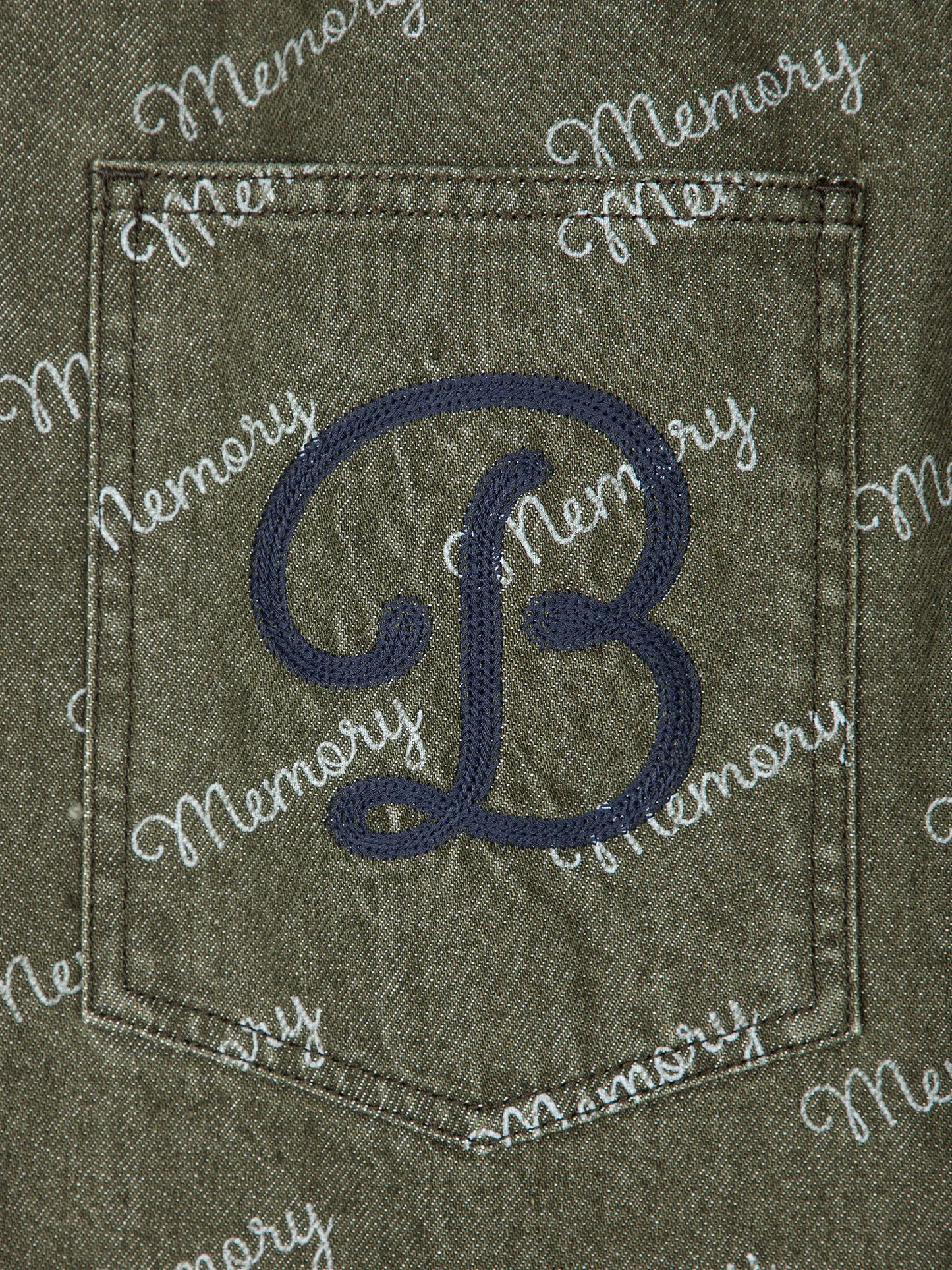 Memory all over denim pants