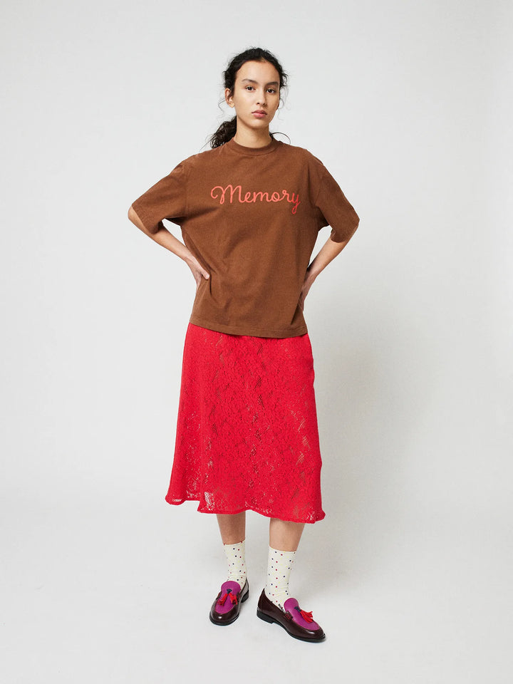 Lace midi skirt