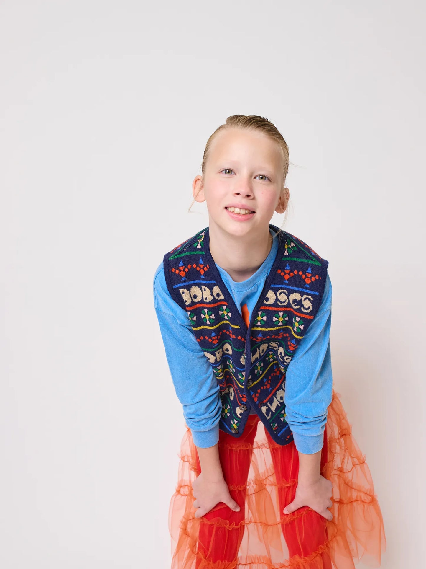 Toys all over knitted vest