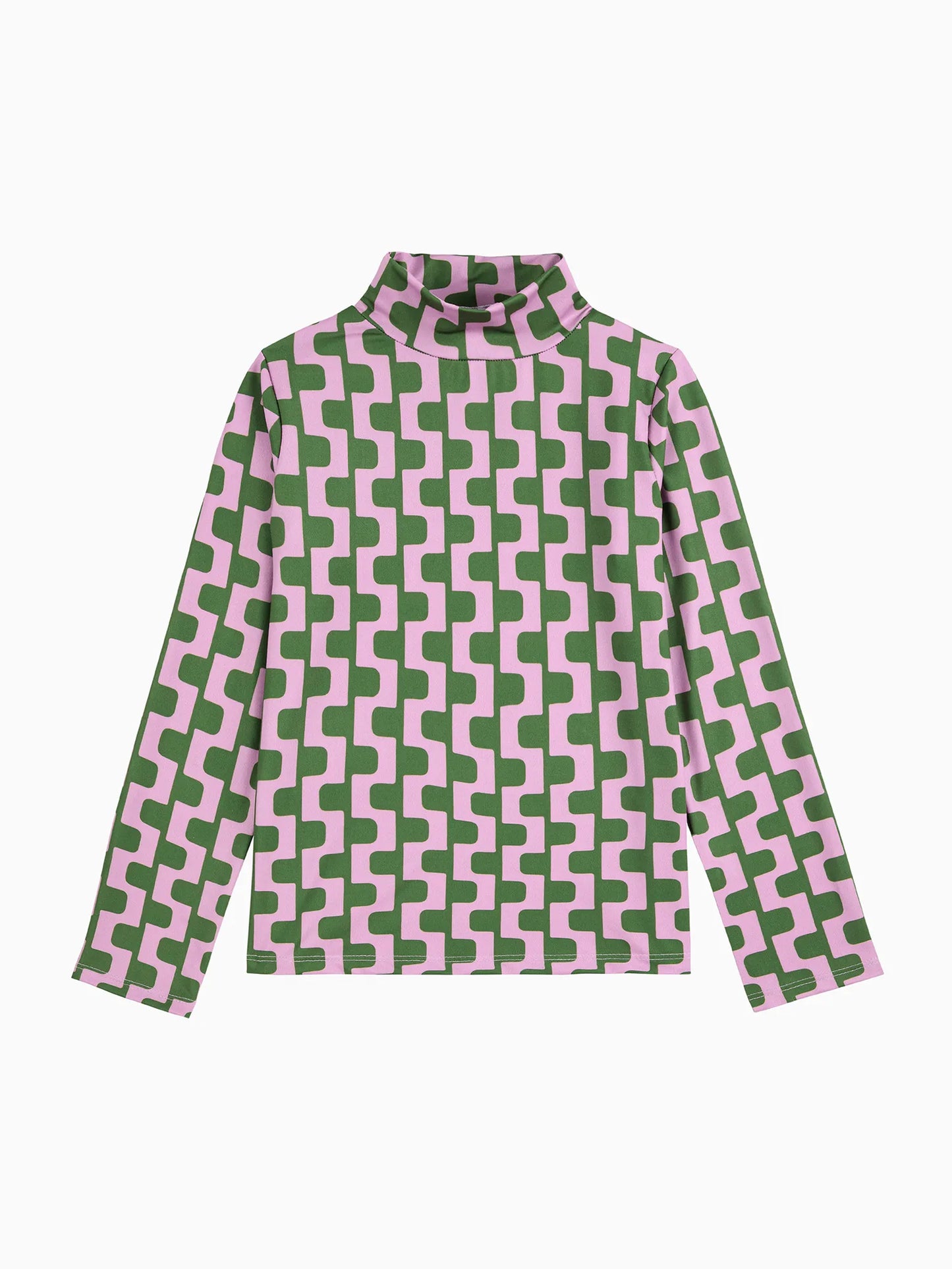 Color Chain all over turtle neck T-shirt