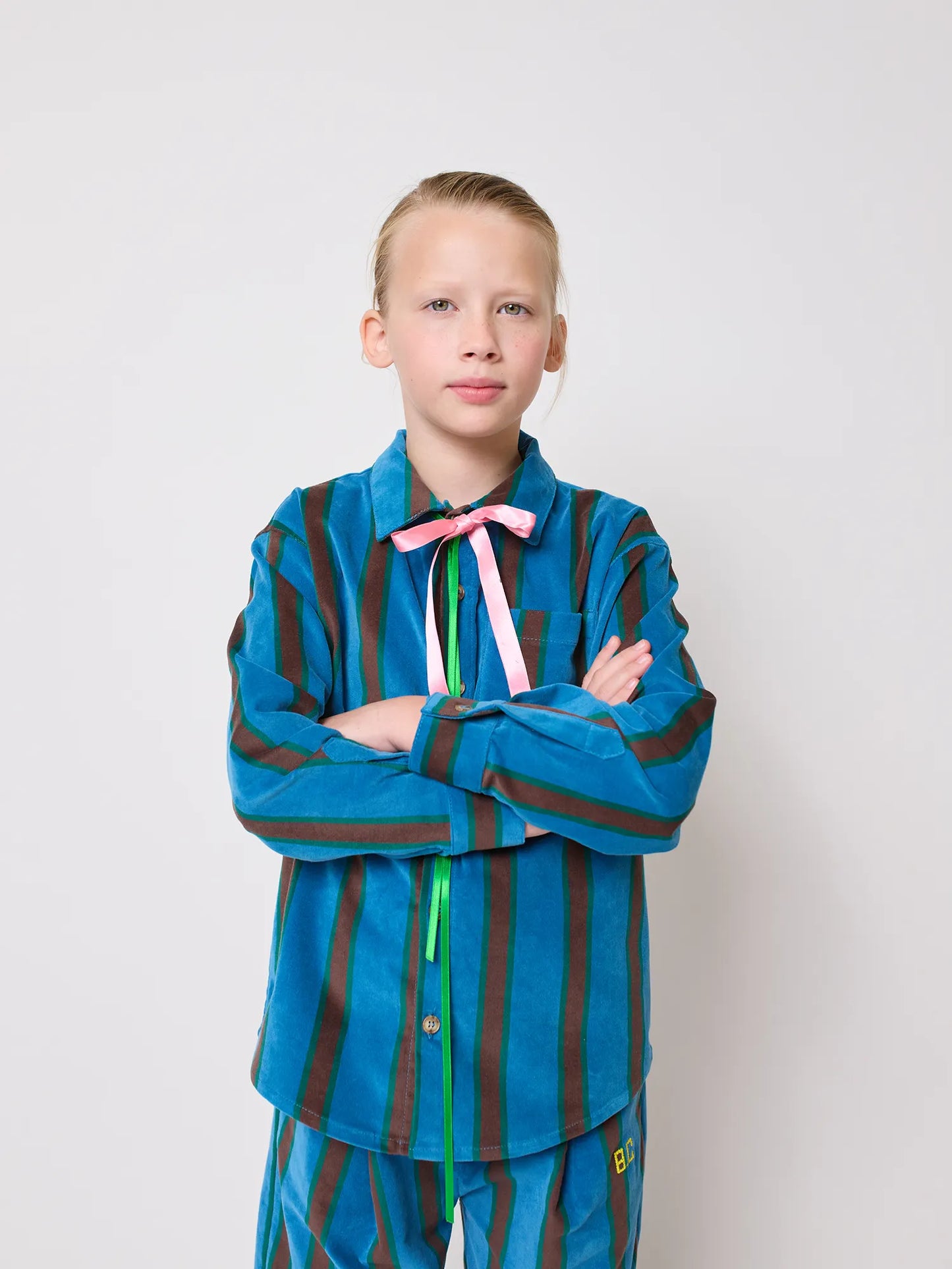 Stripes velvet over shirt