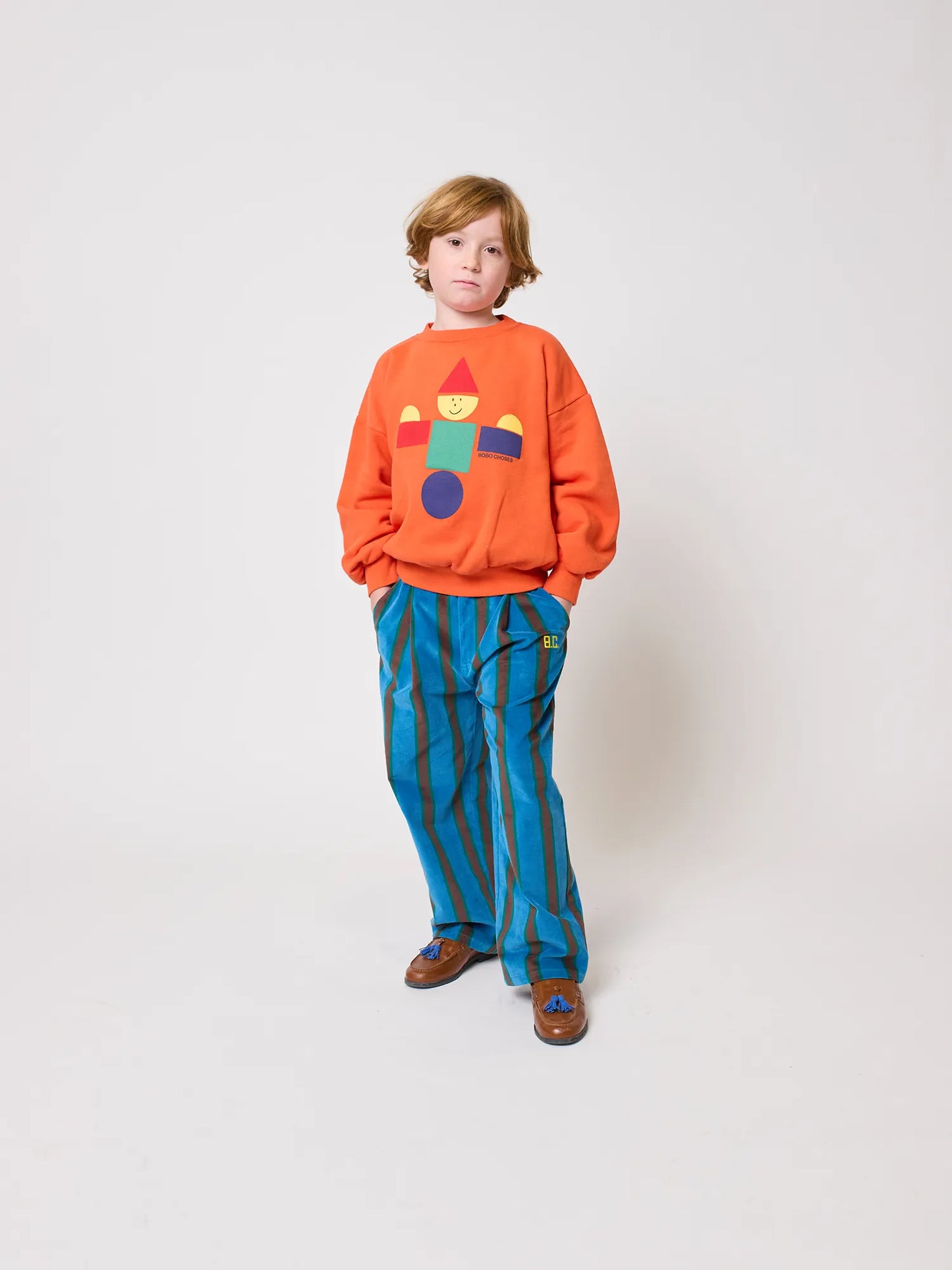 Stripes velvet chino pants