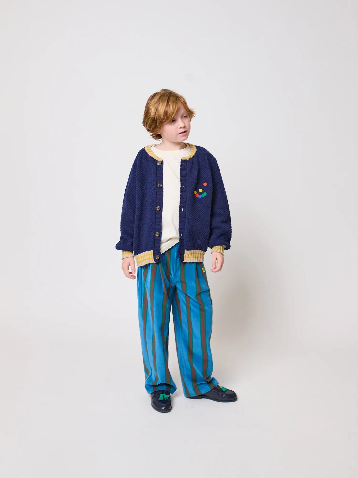 Stripes velvet chino pants