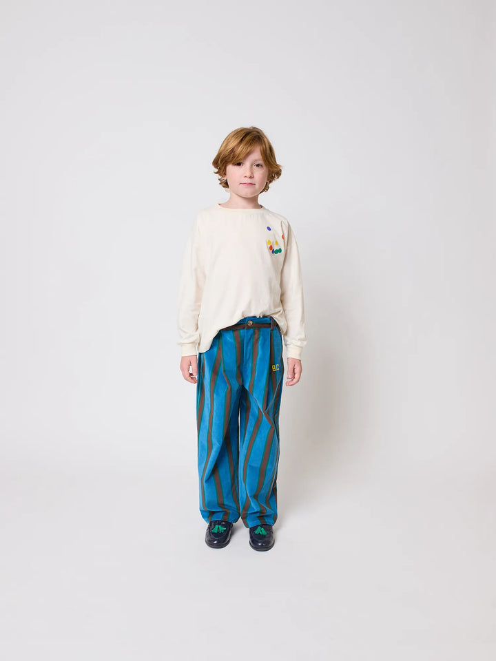 Stripes velvet chino pants