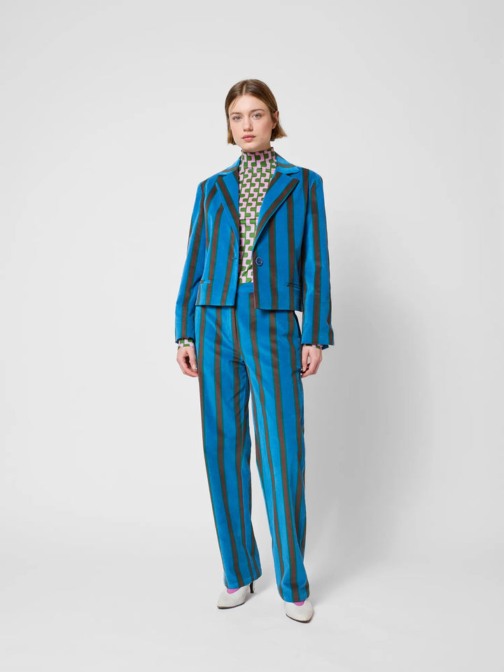 Striped all over pants