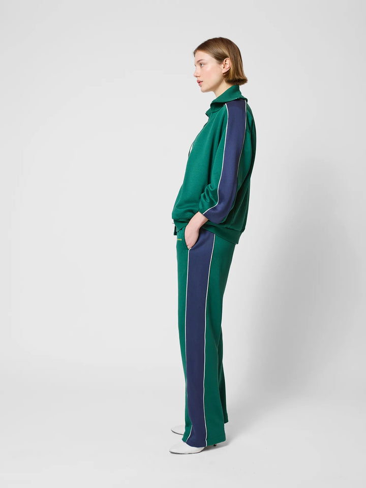 Striped zipped sweatshirt