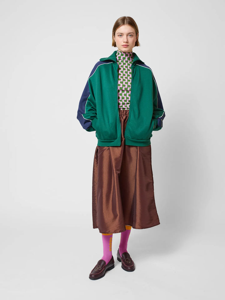 Striped zipped sweatshirt