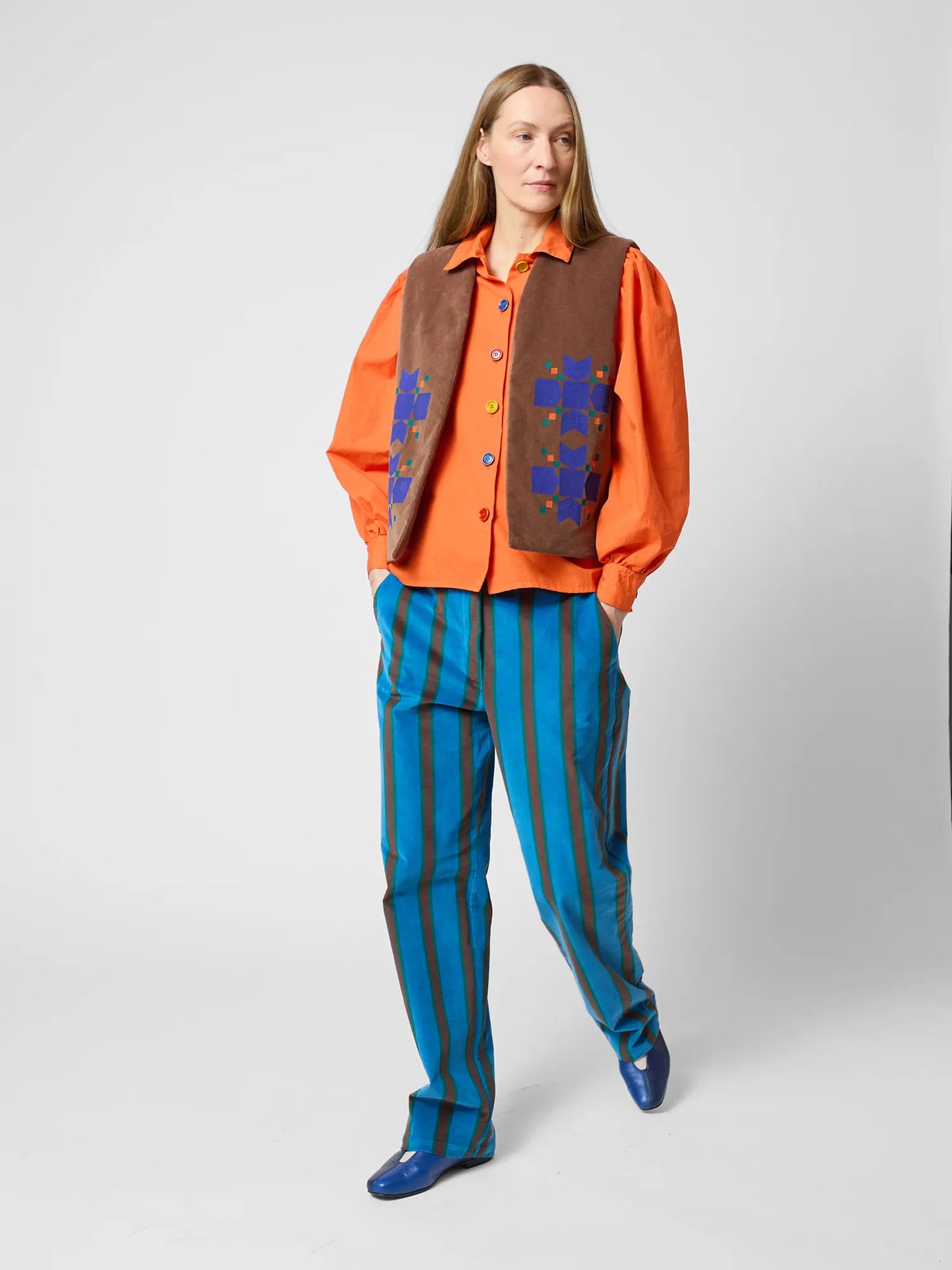 Snowflake velvet vest