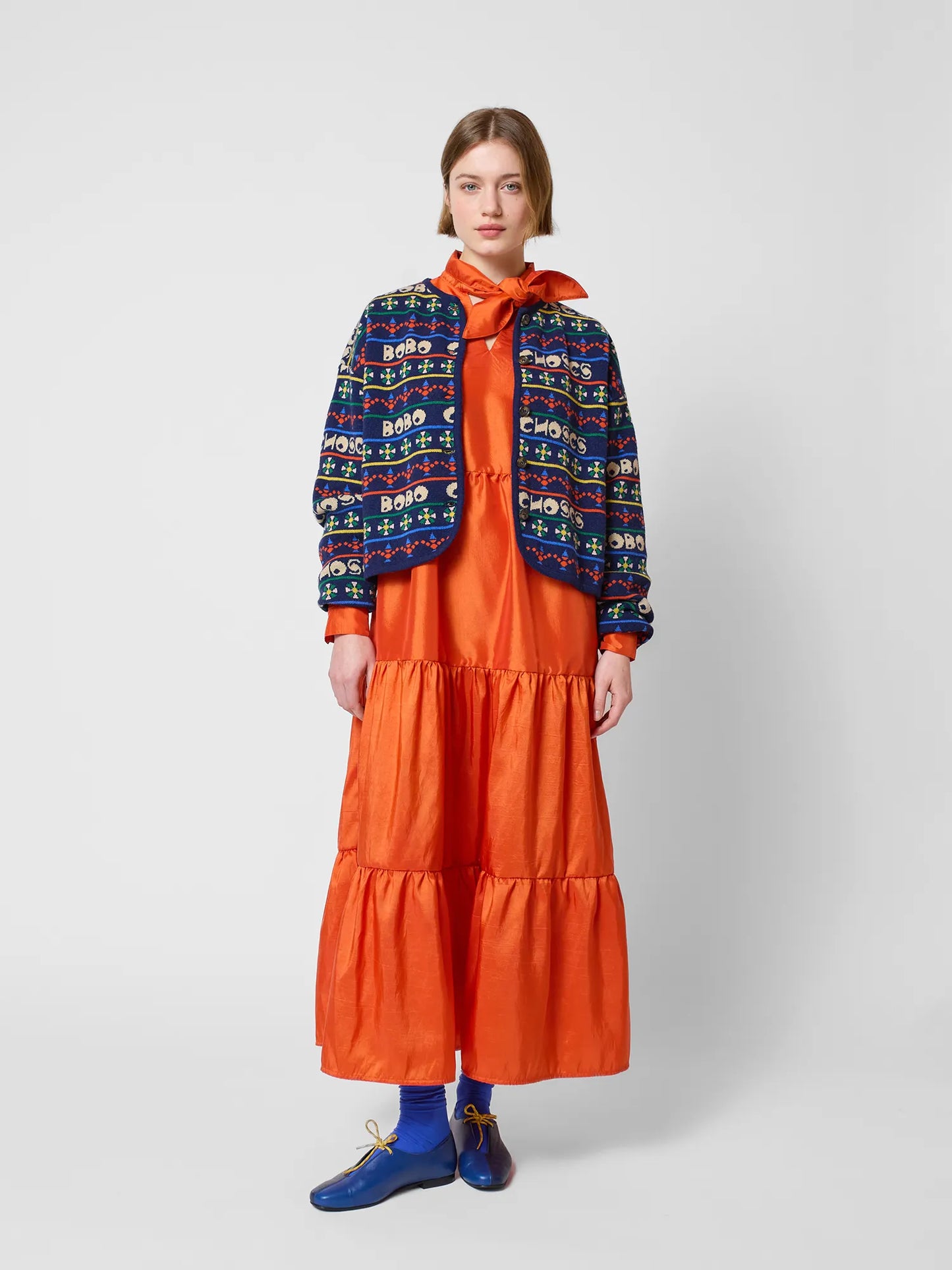 Muticolour printed cardigan