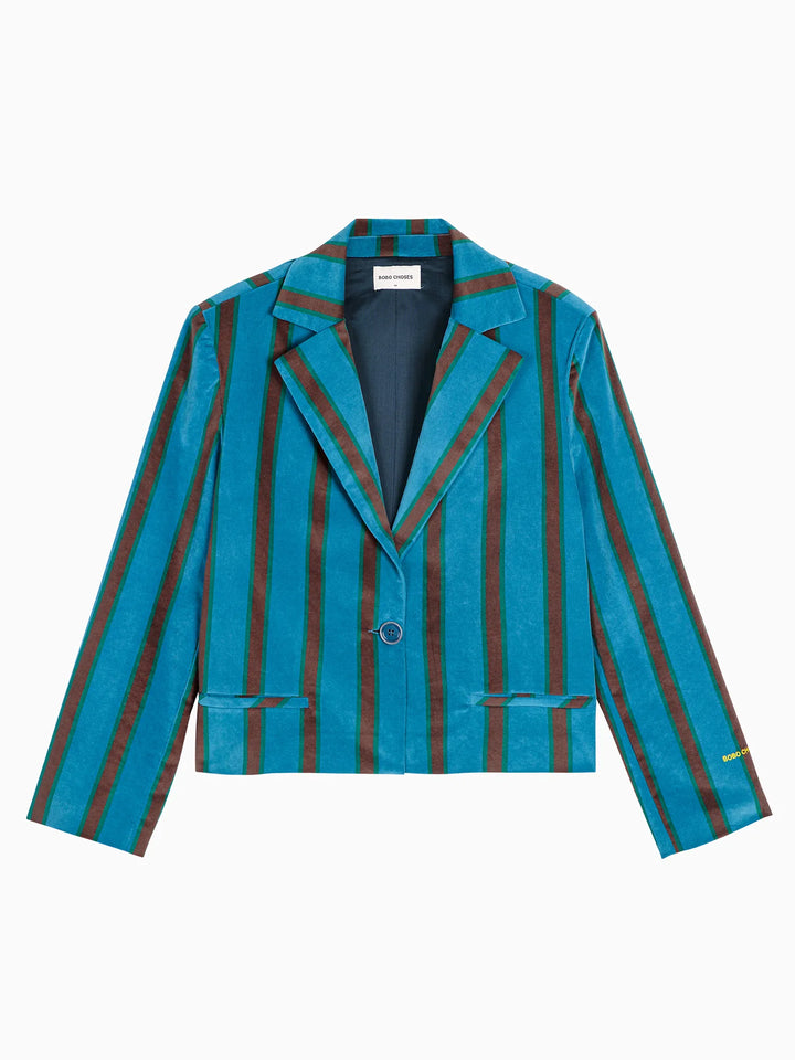 Striped all over blazer