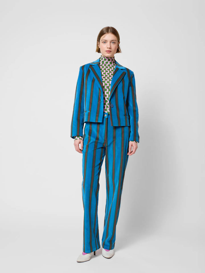 Striped all over blazer