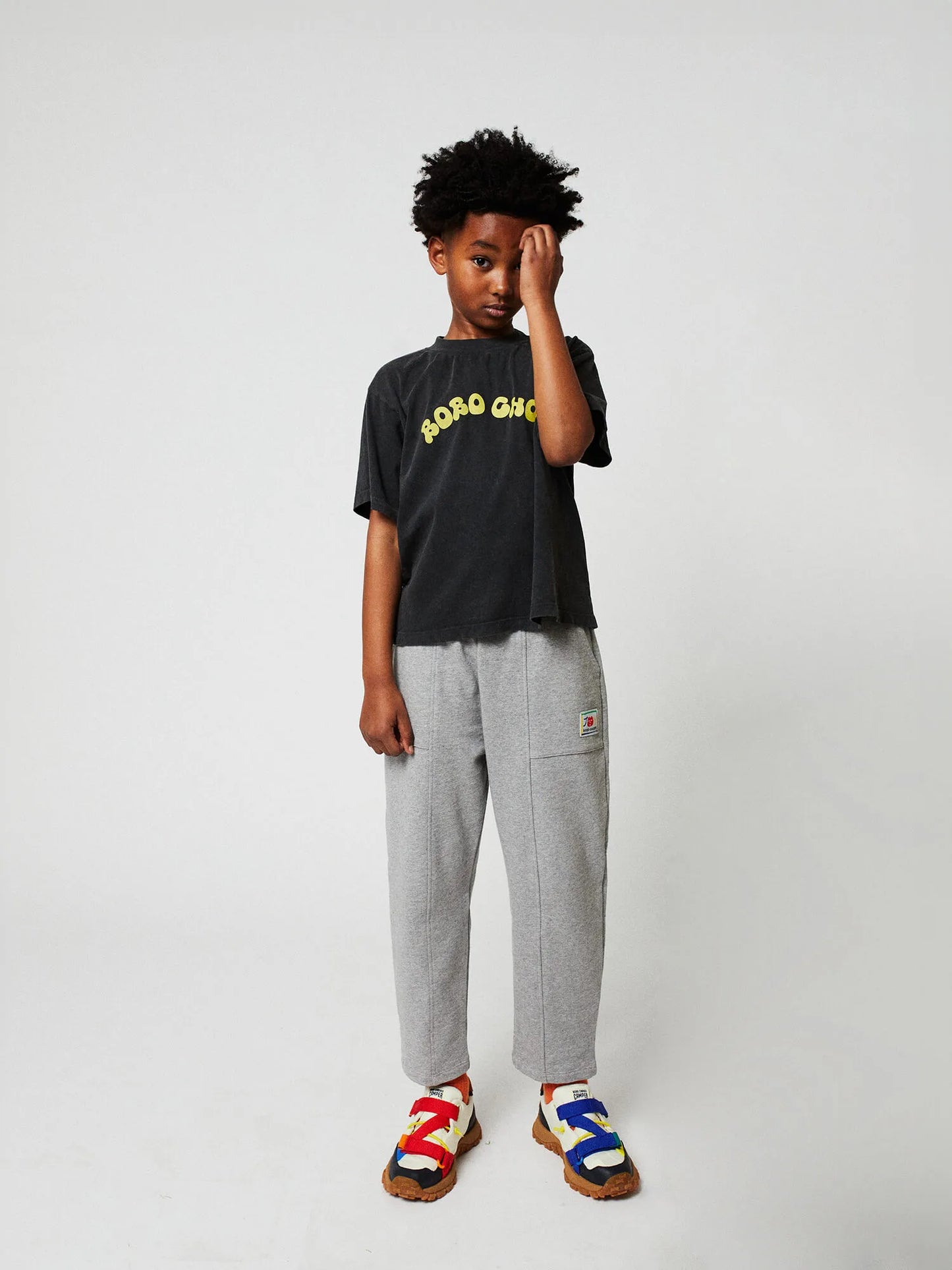 Smiling heather grey jogging pants