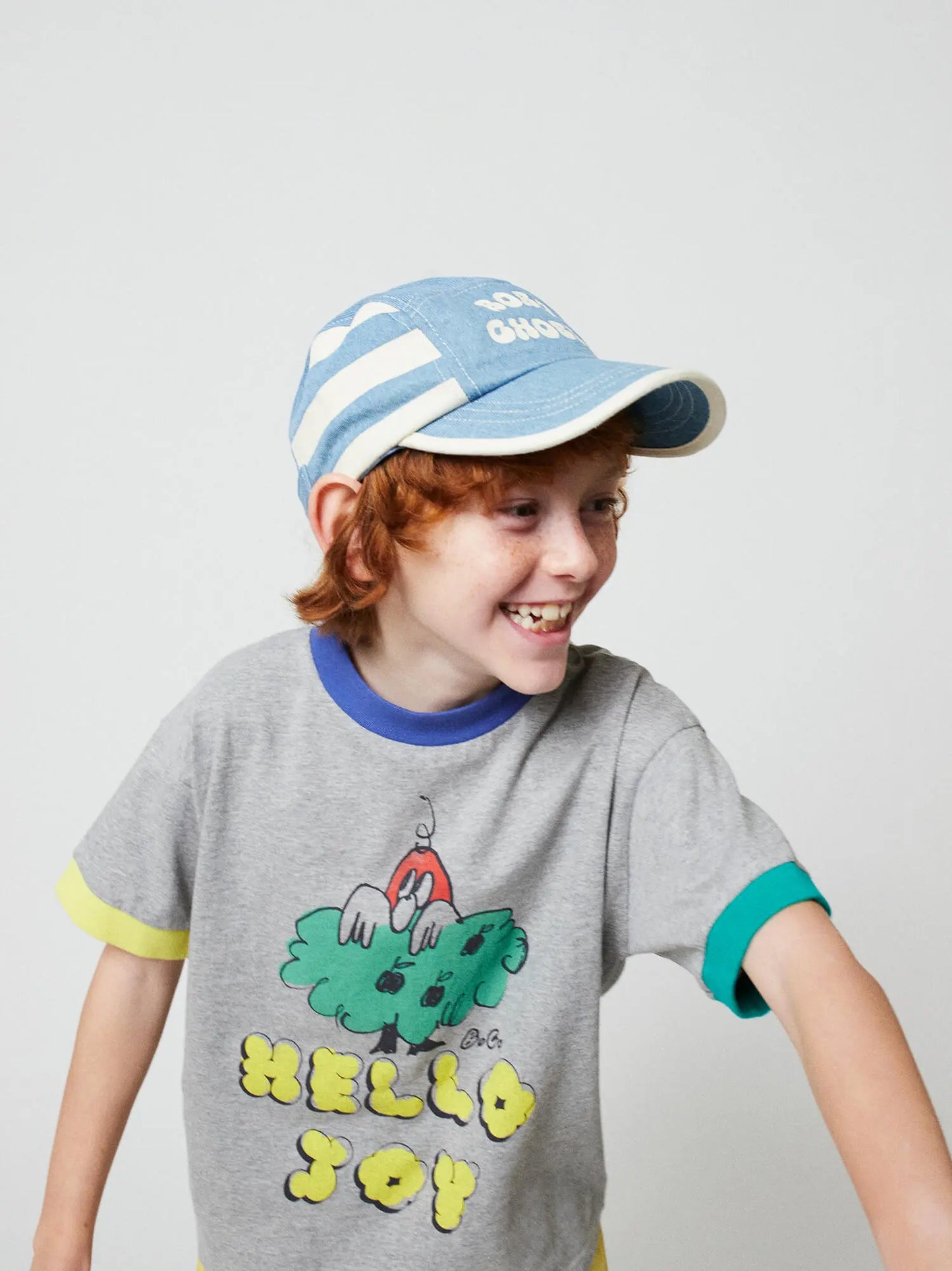 Bobo Choses stripes denim cap