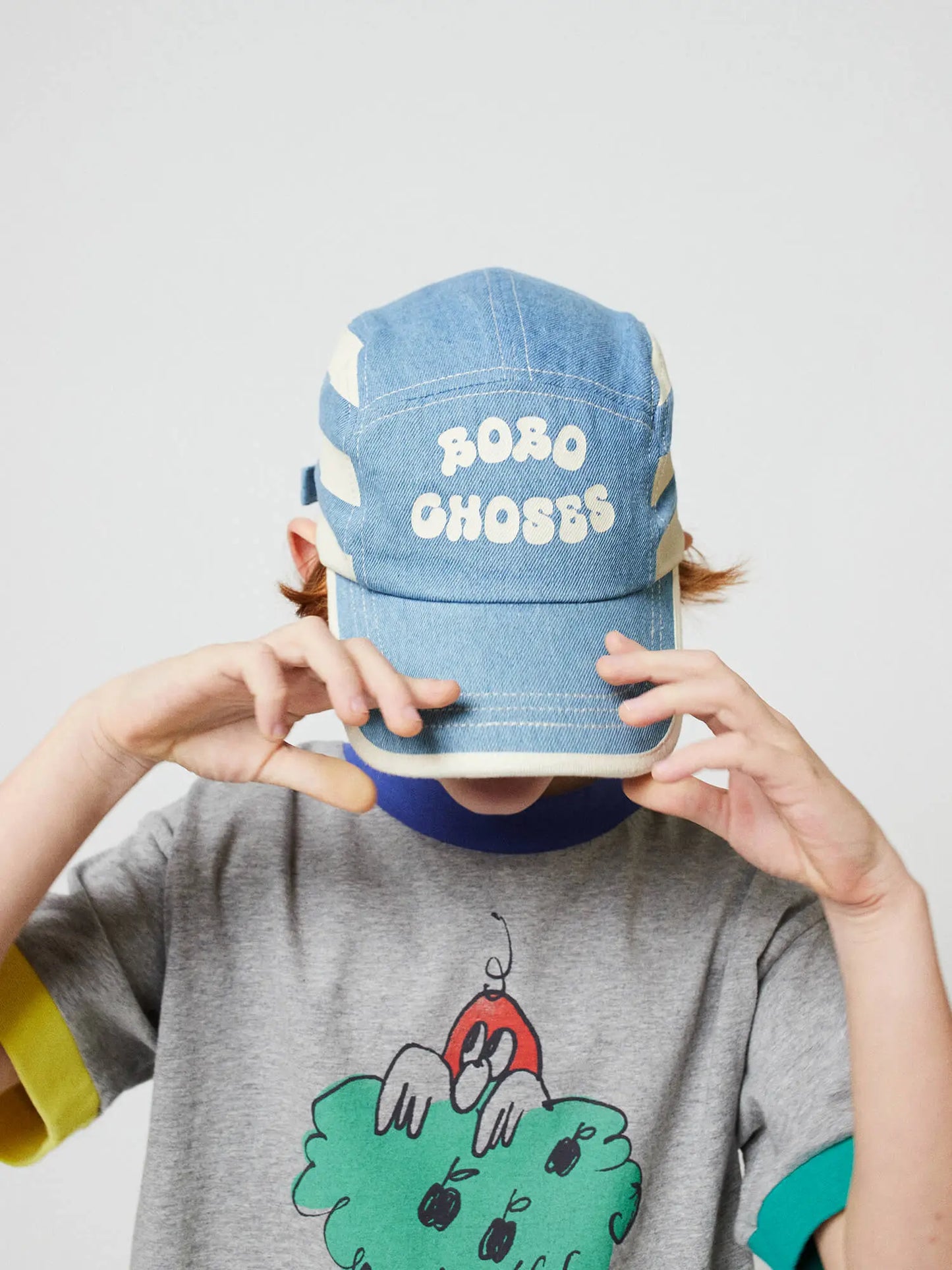 Bobo Choses 스트라이프 데님 캡