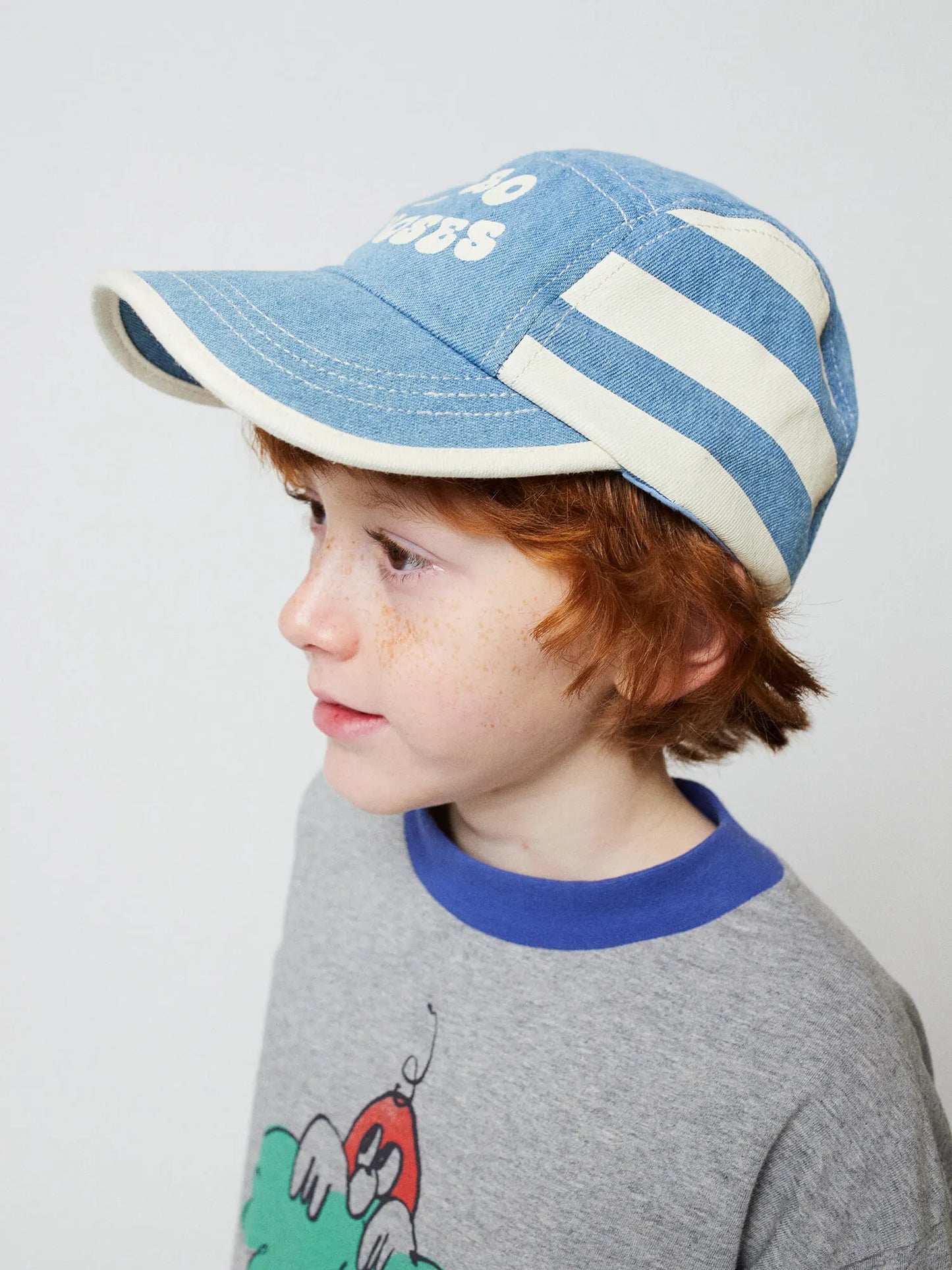 Bobo Choses stripes denim cap