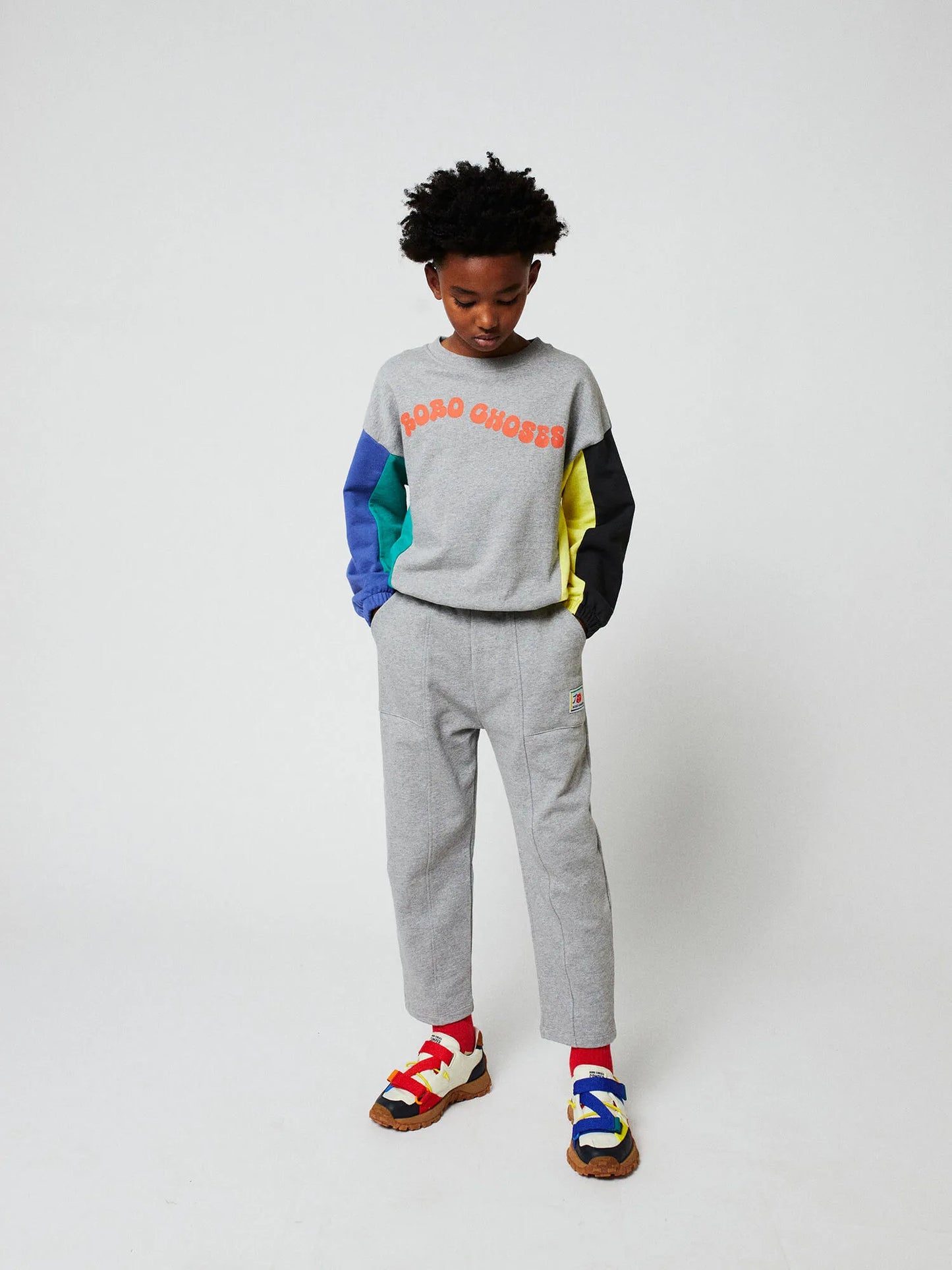 Smiling heather grey jogging pants