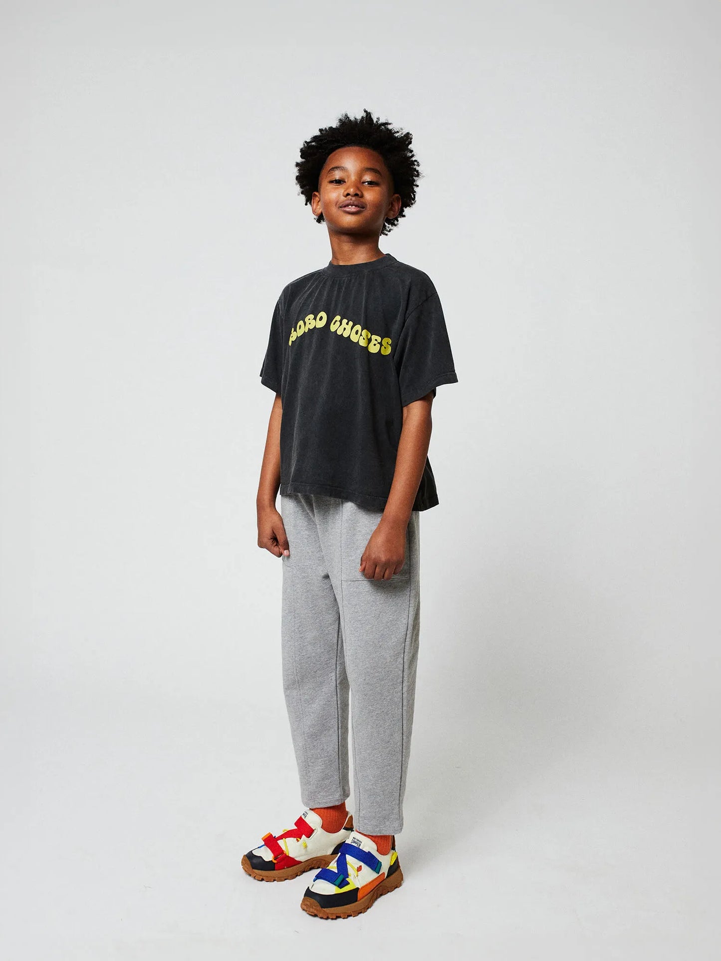 Smiling heather grey jogging pants