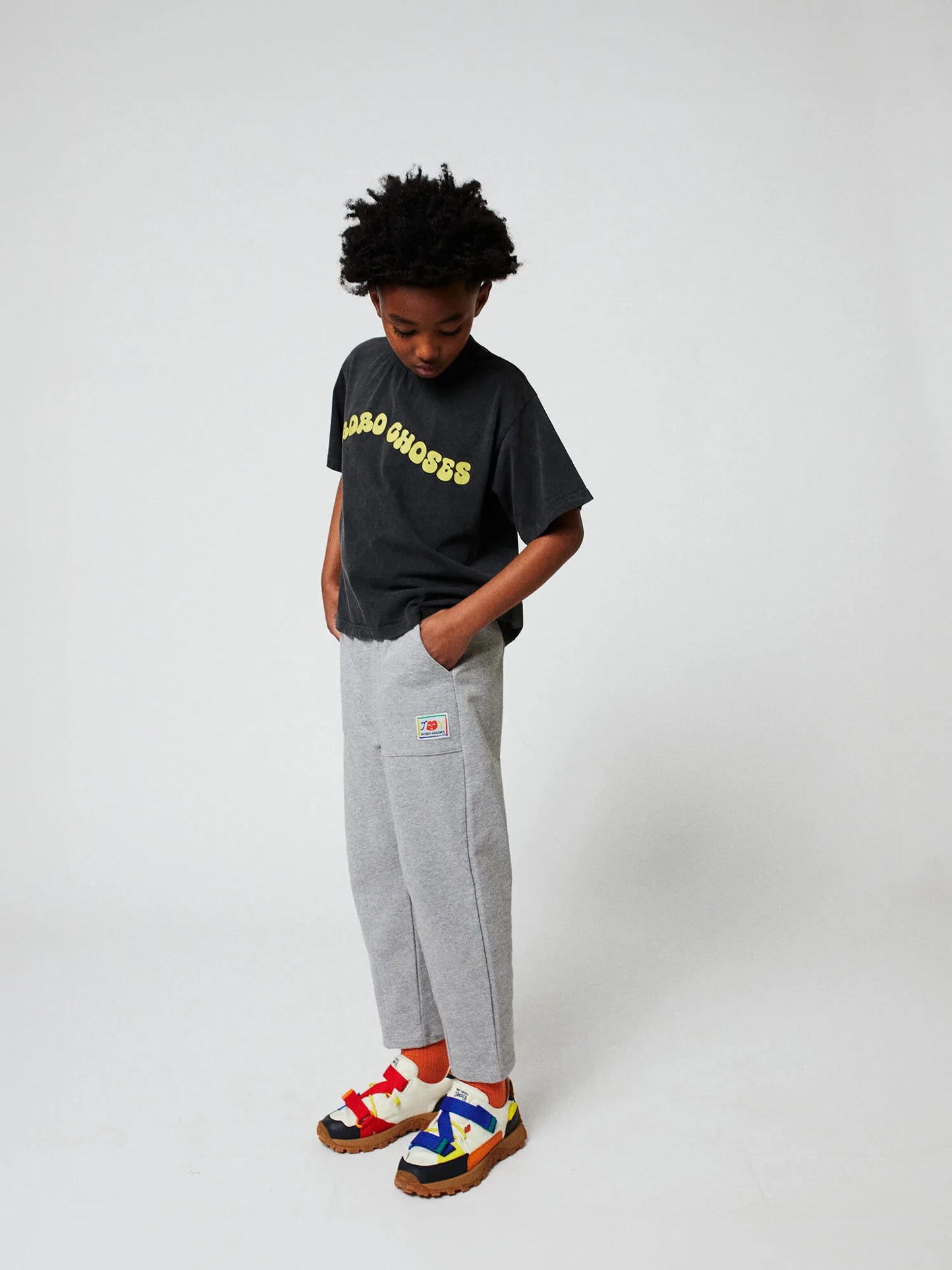 Smiling heather grey jogging pants