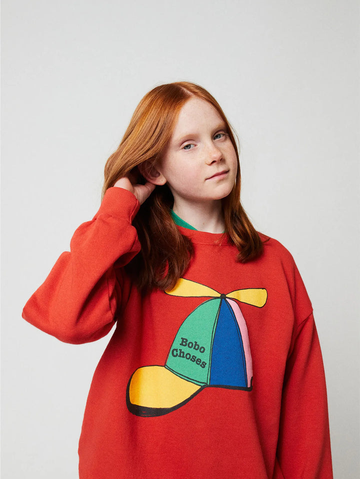 Flying cap sweatshirt