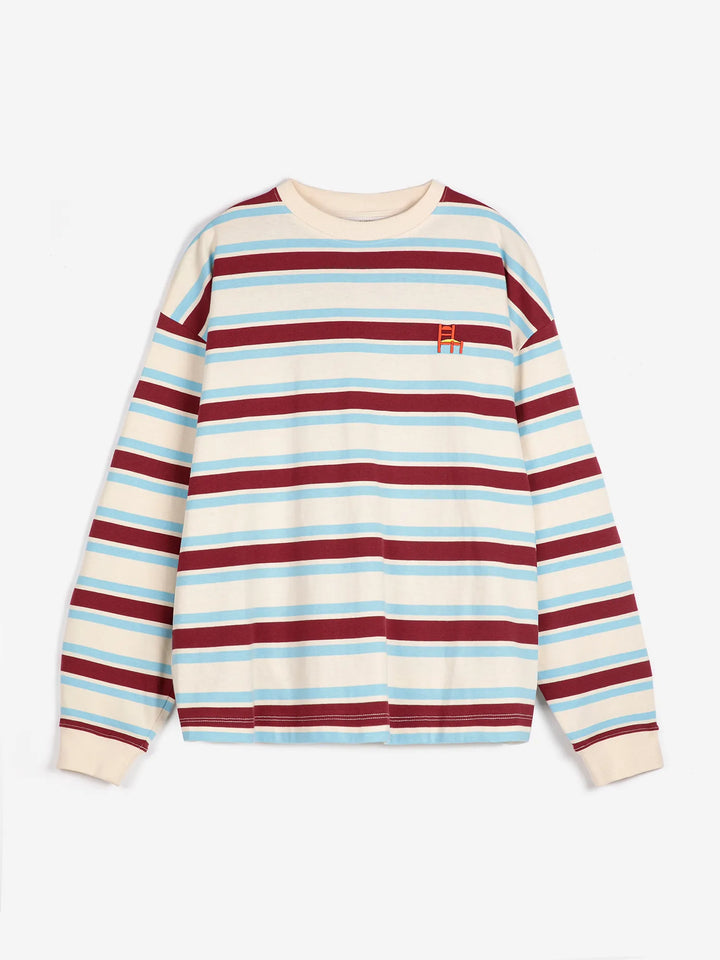 Knitted striped relaxed T-shirt