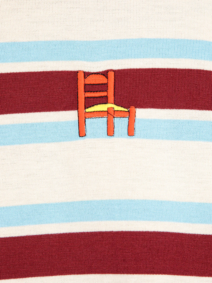 Knitted striped relaxed T-shirt