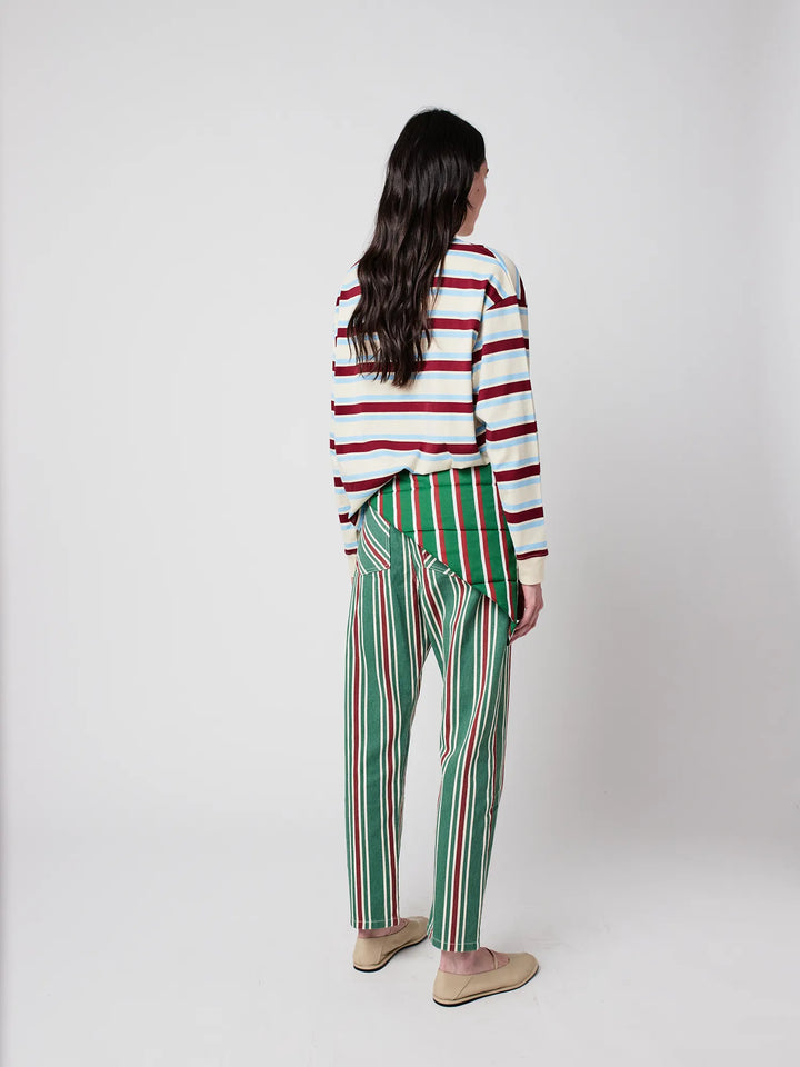 Knitted striped relaxed T-shirt